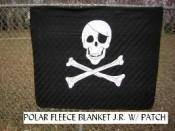 Pirate Jolly Rogers With Patch Fleece Blanket