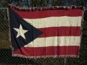 Puerto Rico Woven Throw Blanket 4 x 6 Foot