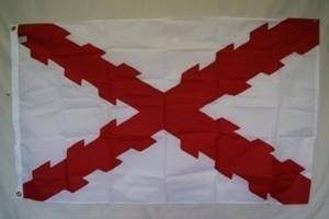 Spanish Cross of Burgundy Flag Nylon Embroidered 3 x 5 ft.