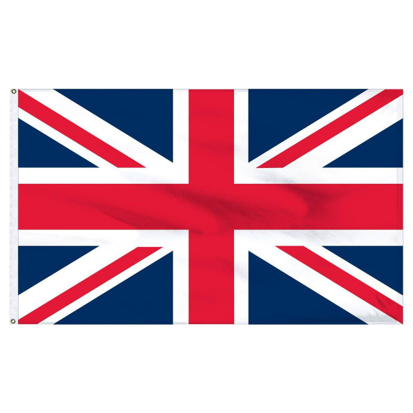 United Kingdom UK Flag, Union Jack Flag Nylon Embroidered  4 x 6 ft.