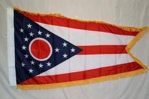 Ohio Nylon Printed Flag 3 x 5 ft. with Fringes