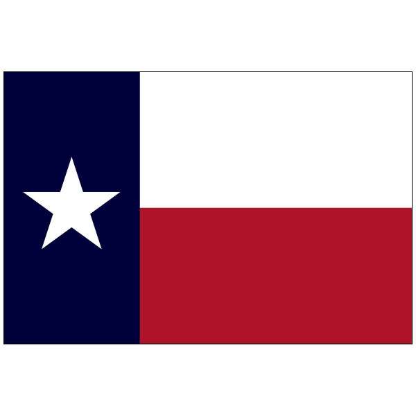 Texas Flag Nylon Printed with Pin 3x5 ft