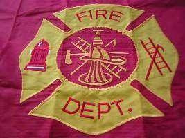 Fire Dept 2 Ply Nylon Embroidered Flag