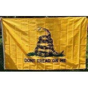 Gadsden Don't Tread On Me Yellow 2 ply  Nylon Embroidered Flag 2x3 ft.