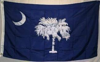 South Carolina Flag 3x5 ft 2 ply  Nylon Embroidered