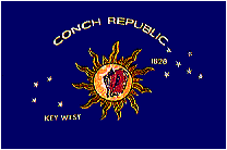 Conch Republic Flag - Key West Flag - 12 X 18 inch with grommets Standard