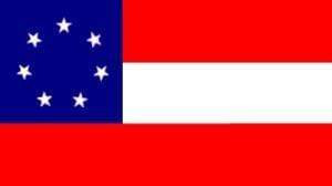 First (1st)  7 stars Confederate Flag 4 X 6 inch on stick