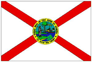 State of Florida Flag 4 X 6 Inch pack of 10