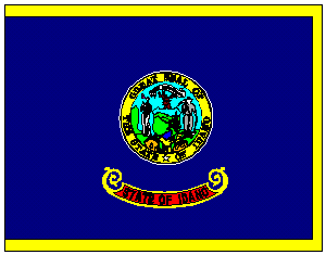 State of Idaho Flag 4 X 6 inch on stick