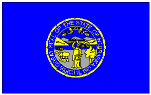 State of Nebraska Flag 4 X 6 inch on stick