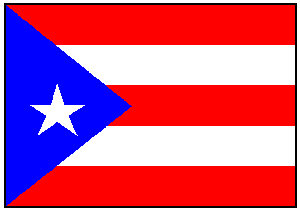 Puerto Rico Flag 4 X 6 inch on stick