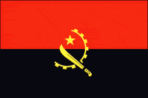 Angola Flag 4x6 inch on stick