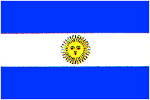Argentina Flag 4x6 inch on stick