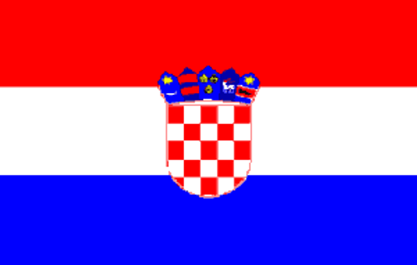Croatia Flag 12 x 18 inch on Stick