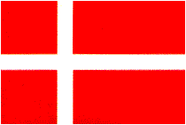 Denmark Flag 12 x 18 inch on Stick