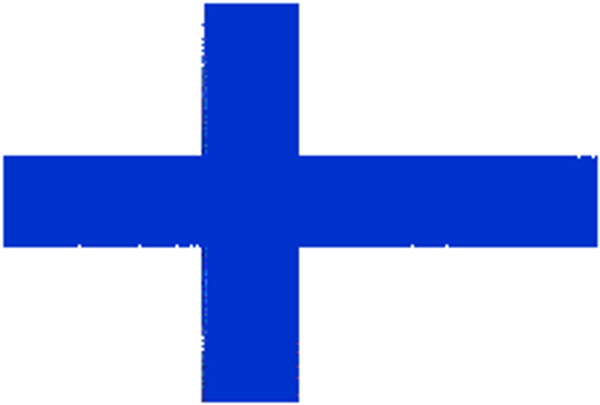 Finland Flag 12 x 18 inch on Stick