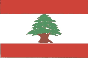 Lebanon Flag 4 X 6 inch on stick