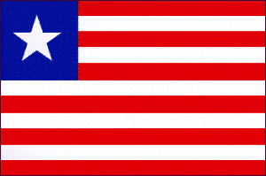 Liberia Flag 4 X 6 inch on stick
