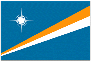 Marshall Islands Flag 4 X 6 inch on stick