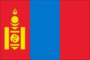 Mongolia Flag 4 X 6 inch on stick