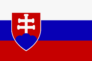 Slovakia Flag 12 x 18 inch on Stick