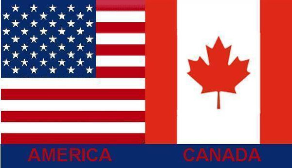 USA & Canada Flag 3x5 ft Economical