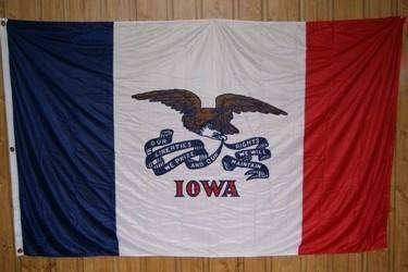 Iowa Knitted Nylon 5 x 8 Flag