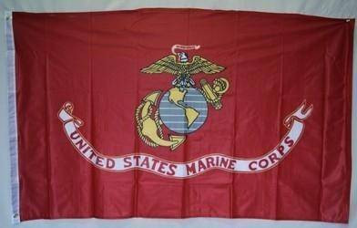 USMC US Marines Corps Flag - Double Sided Knitted Nylon