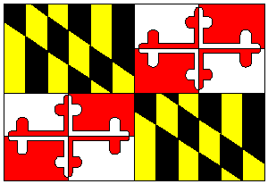 Maryland Flag 3x5 Nylon Dyed Flag with Pole Hem (USA Made)