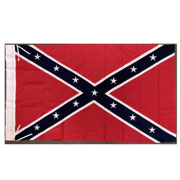 3'x5' Confederate Flag cotton with sleeves and ties