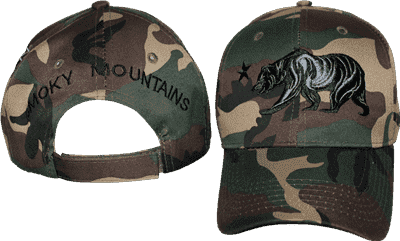 Bear Smoky Mountains Woodland Camo Cap