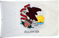 Illinois 3 X 5 ft. Double Nylon Embroidered