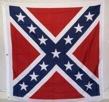 Infantry Battle Flag - Confederate (Square With White Border) 52x52 inch Lightweight
