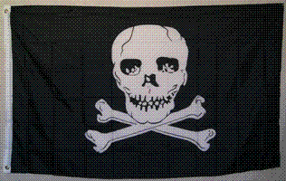 Pirate Crossed Bones Under The Skull Flag 3 X 5 ft. Standard