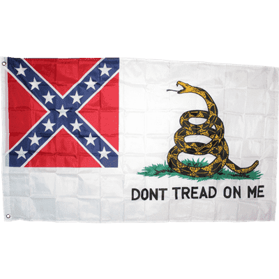 2nd National Confederate Gadsden Standard Flag 3x5 ft.