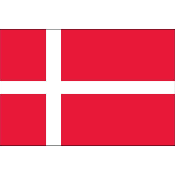 Denmark Flag Nylon Embroidered 3x5 ft