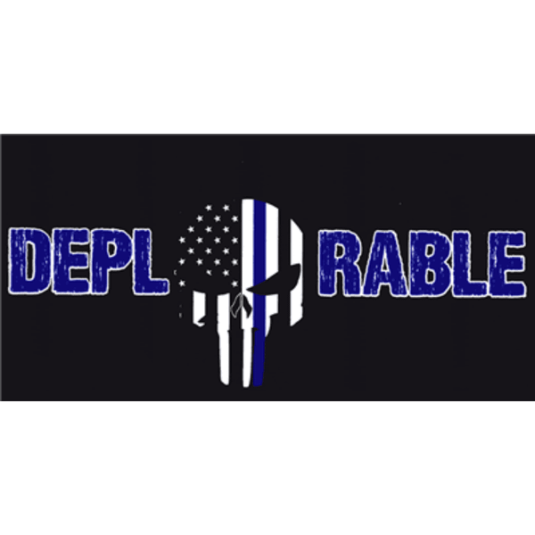 Deplorable black shield Bumper Sticker