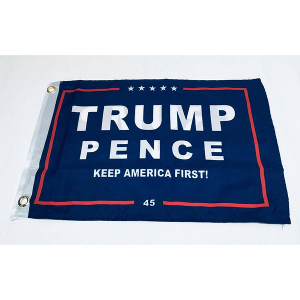 Trump Pence Flag Keep America Great Blue Outdoor Dacron Made in USA