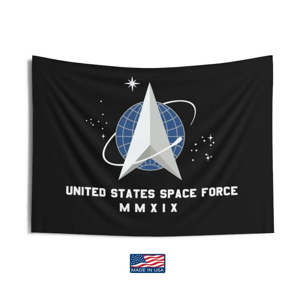 US Space Force Flag Black Printed Official USA Made