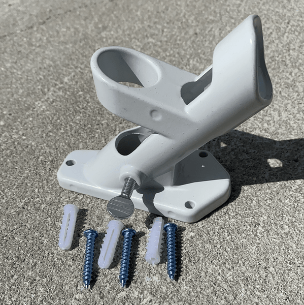 FLAGPOLE BRACKET - TWO POSITION WHITE ALUMINUM