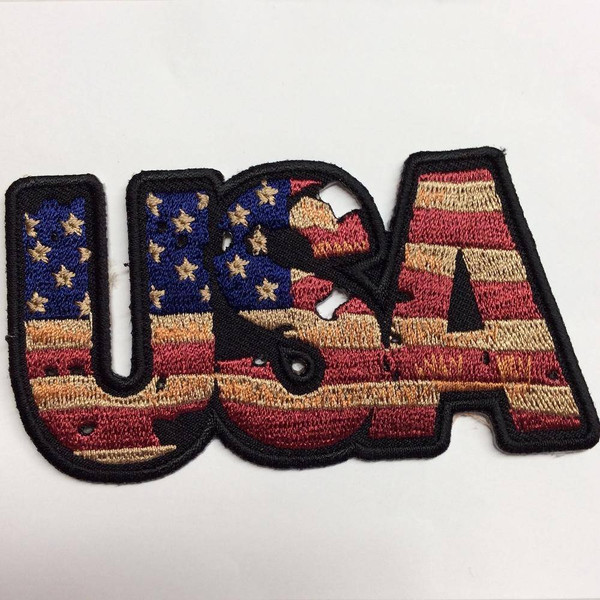 USA vintage style Flag Patch - 2 x 3 inch