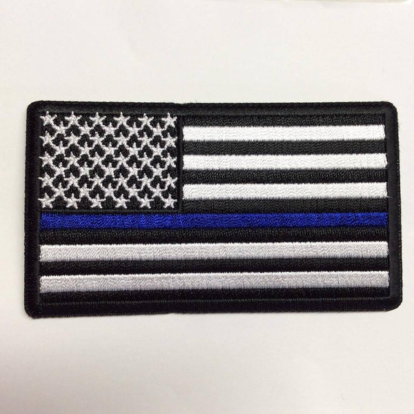 Thin Blue Line USA Patch - 2x3 inch