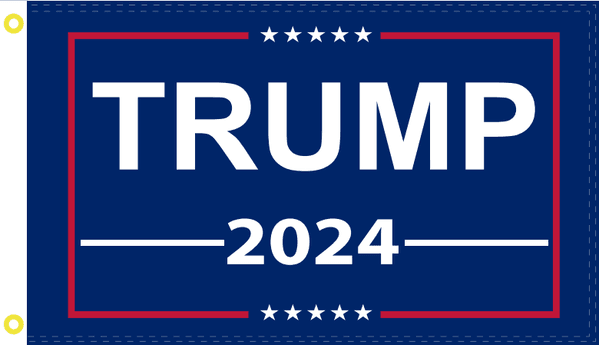 Trump 2024 Flag Blue - Made in USA