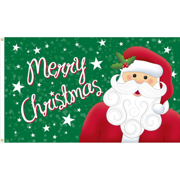 Christmas Santa Flag - Outdoor Commercial - 3x5 Nylon Printed Made in USA
