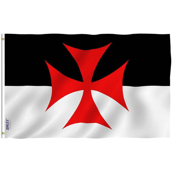 Knights Templar Battle Flag 3x5 Economical