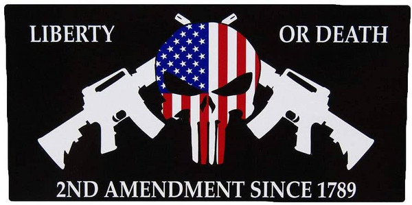 Liberty or Death  American Skull 2nd Amendment Bumper Sticker - Made in USA