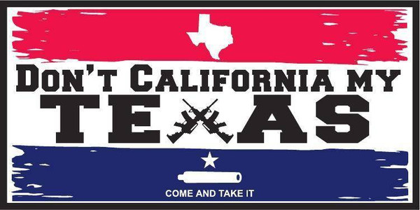 Don't California My Texas 2nd Amendment Bumper Sticker - Made in USA