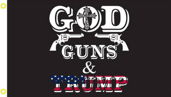 God Guns & Trump Flag -  3x5 ft Rough Tex