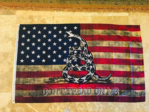 American Don't Tread On Me Vintage Gadsden Flag 3x5 ft