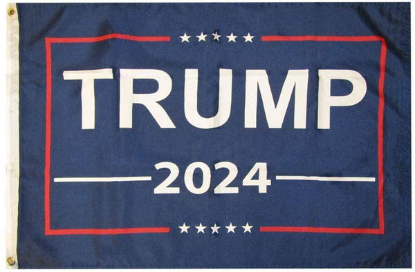 12x18 Trump 2024 Double Sided Flag Knitted Nylon